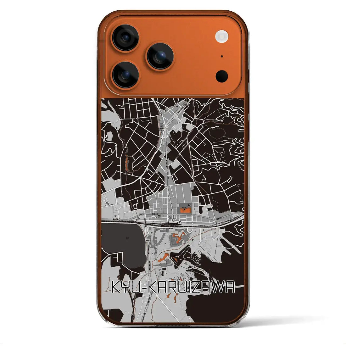 【旧軽井沢（長野県）】地図柄iPhoneケース（クリアタイプ）