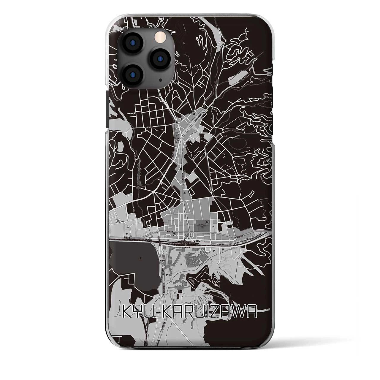 【旧軽井沢（長野県）】地図柄iPhoneケース（クリアタイプ）