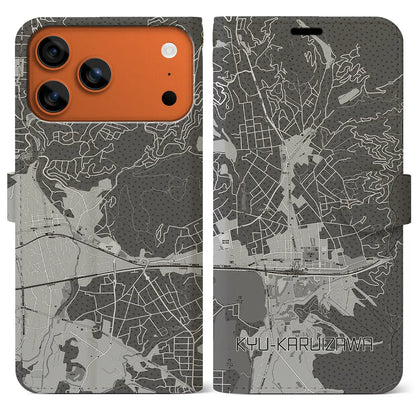 【旧軽井沢（長野県）】地図柄iPhoneケース（手帳タイプ）