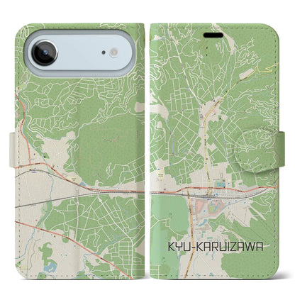 【旧軽井沢（長野県）】地図柄iPhoneケース（手帳タイプ）