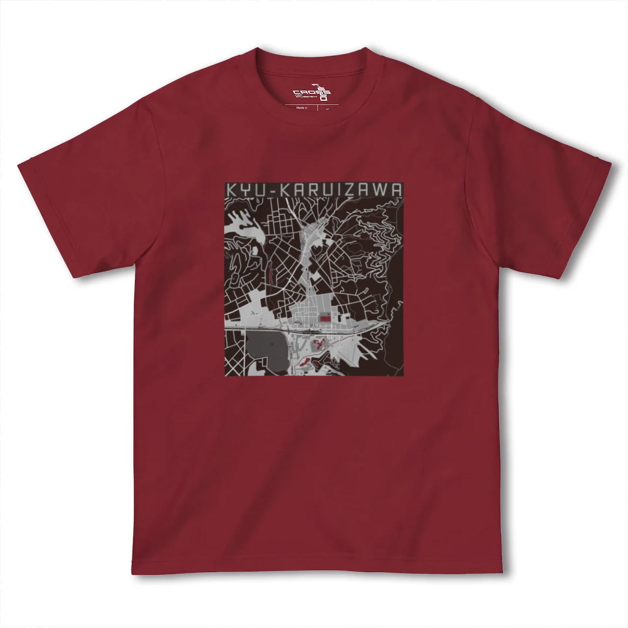 【旧軽井沢（長野県）】地図柄ヘビーウェイトTシャツ