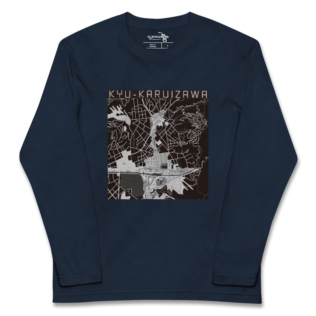 【旧軽井沢(長野県)】地図柄ロングスリーブTシャツ