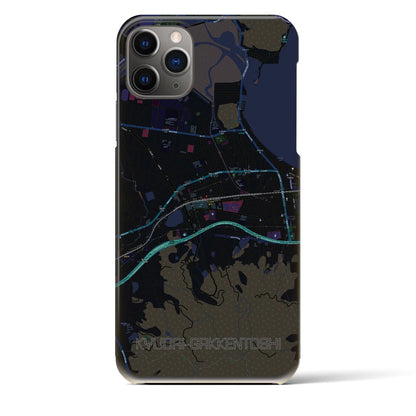 【九大学研都市（福岡県）】地図柄iPhoneケース（バックカバータイプ）