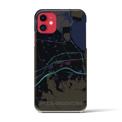 【九大学研都市（福岡県）】地図柄iPhoneケース（バックカバータイプ）