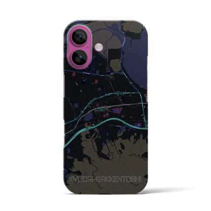 【九大学研都市（福岡県）】地図柄iPhoneケース（バックカバータイプ）