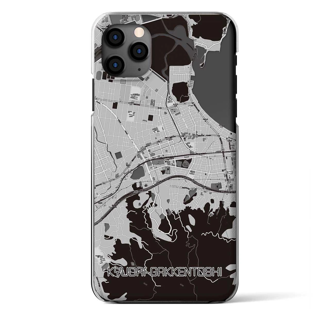 【九大学研都市（福岡県）】地図柄iPhoneケース（クリアタイプ）