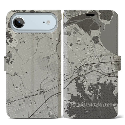 【九大学研都市（福岡県）】地図柄iPhoneケース（手帳タイプ）