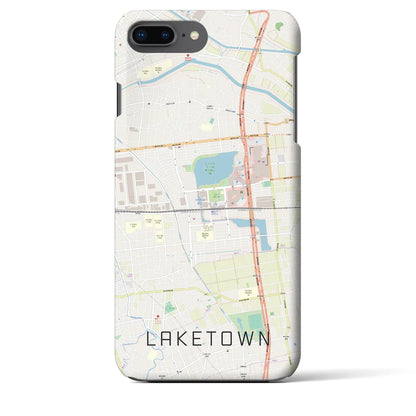 【越谷レイクタウン（埼玉県）】地図柄iPhoneケース（バックカバータイプ）