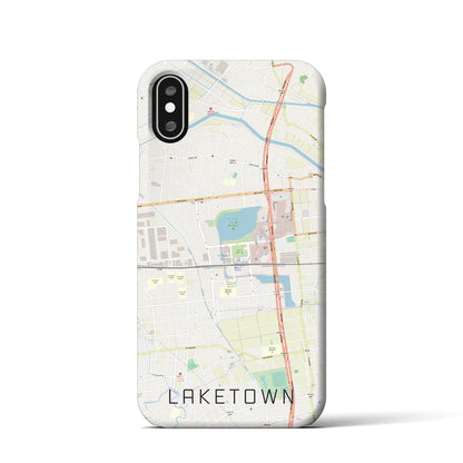【越谷レイクタウン（埼玉県）】地図柄iPhoneケース（バックカバータイプ）