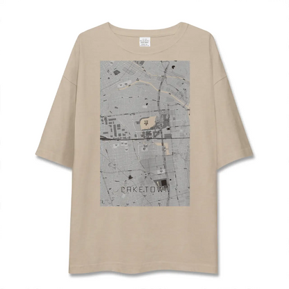 【越谷レイクタウン（埼玉県）】地図柄ビッグシルエットTシャツ
