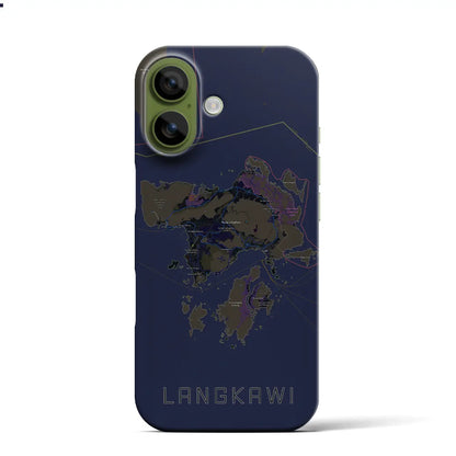 【ランカウイ（マレーシア）】地図柄iPhoneケース（バックカバータイプ）