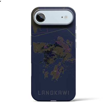 【ランカウイ（マレーシア）】地図柄iPhoneケース（バックカバータイプ）