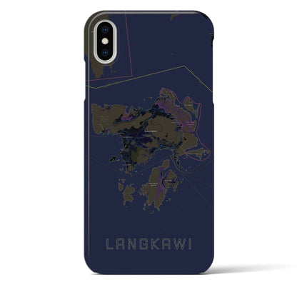 【ランカウイ（マレーシア）】地図柄iPhoneケース（バックカバータイプ）