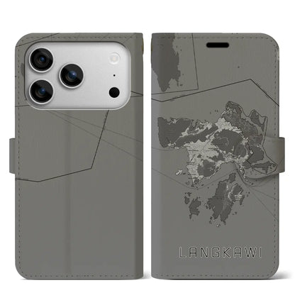 【ランカウイ（マレーシア）】地図柄iPhoneケース（手帳タイプ）