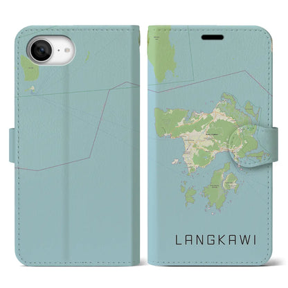 【ランカウイ（マレーシア）】地図柄iPhoneケース（手帳タイプ）