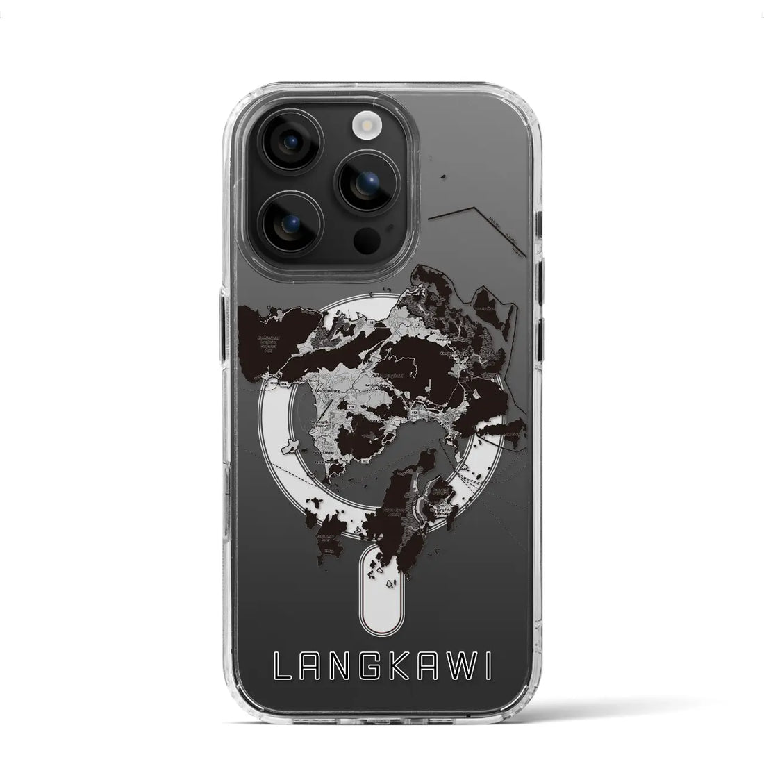 【ランカウイ（マレーシア）】地図柄iPhoneケース（MagSafeタイプ）