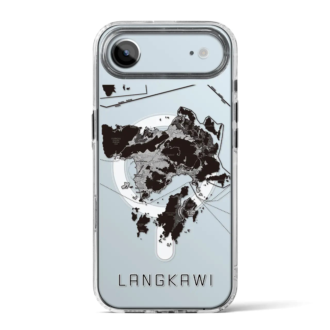 【ランカウイ（マレーシア）】地図柄iPhoneケース（MagSafeタイプ）