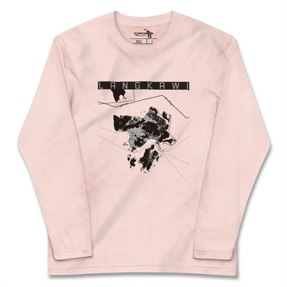 【ランカウイ（マレーシア）】地図柄ロングスリーブTシャツ
