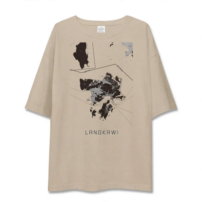 【ランカウイ（マレーシア）】地図柄ビッグシルエットTシャツ