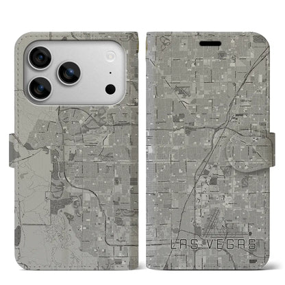 【ラスベガス（アメリカ）】地図柄iPhoneケース（手帳タイプ）