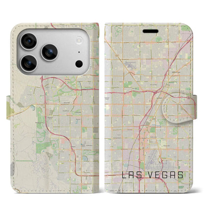 【ラスベガス（アメリカ）】地図柄iPhoneケース（手帳タイプ）