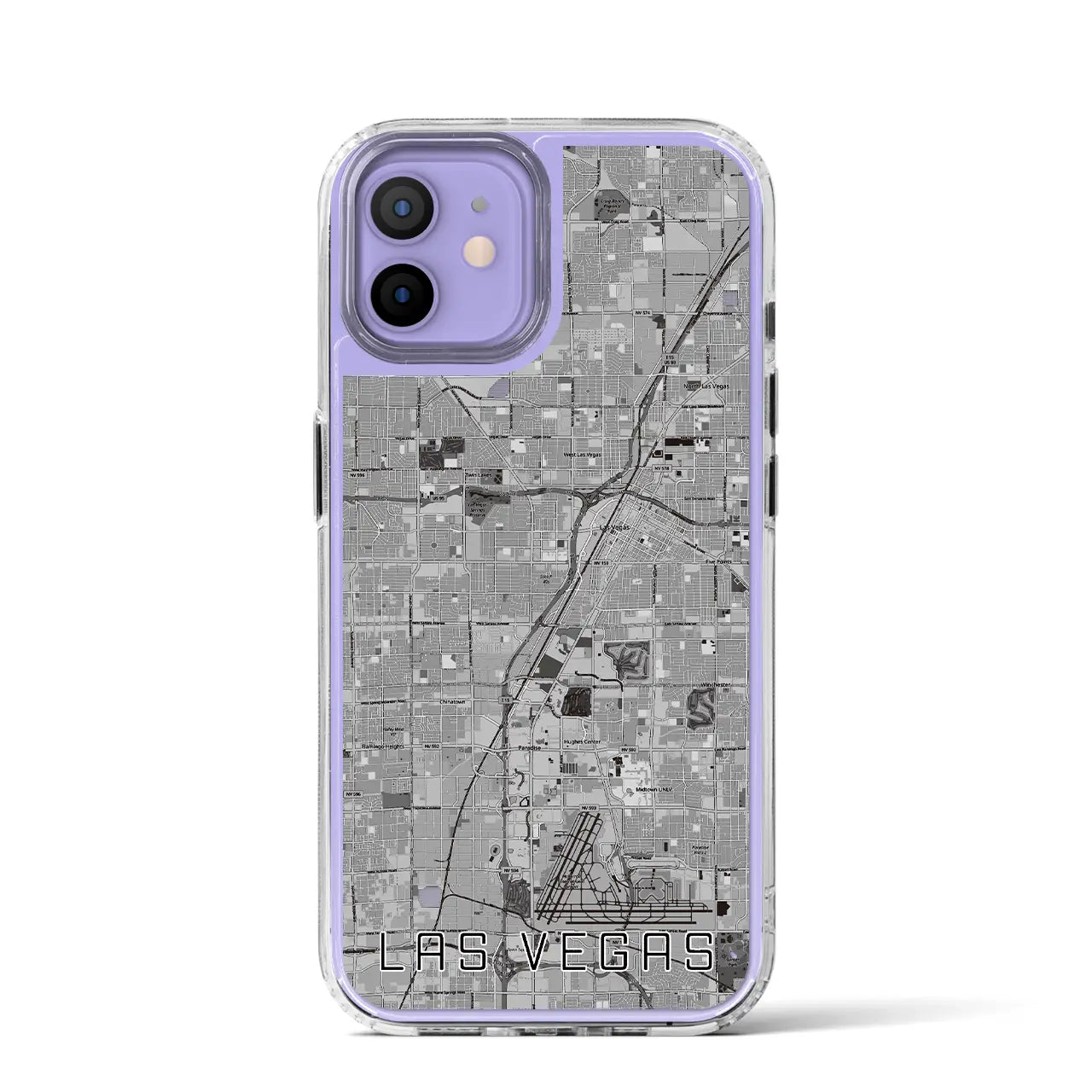 【ラスベガス（アメリカ）】地図柄iPhoneケース（MagSafeタイプ）
