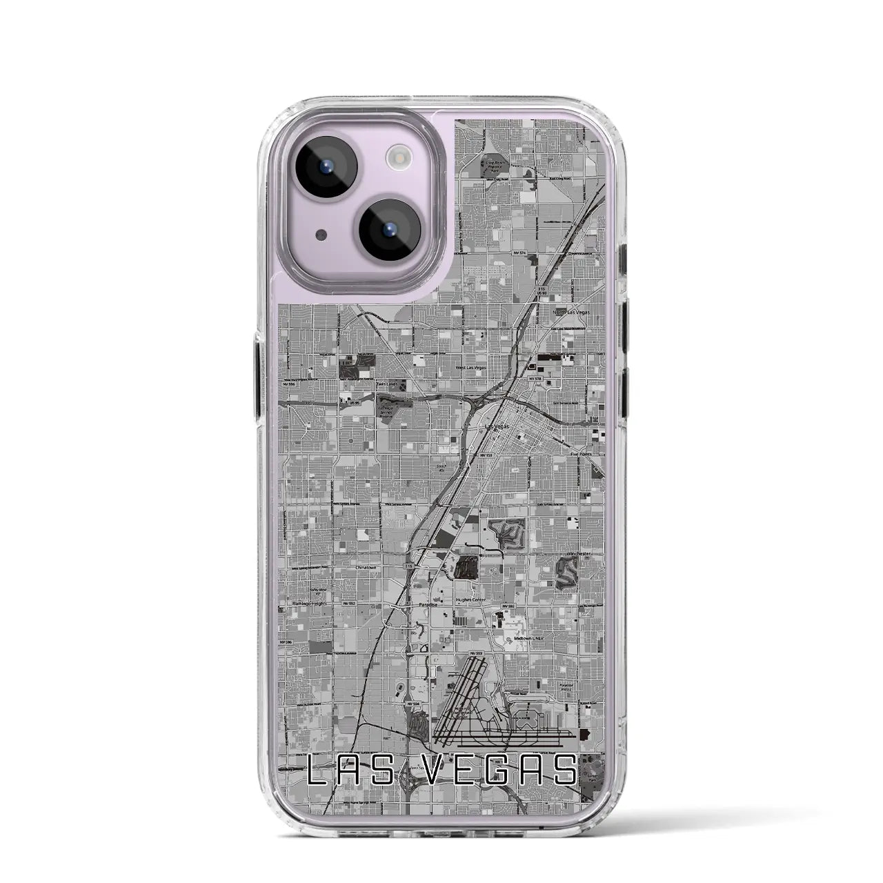 【ラスベガス（アメリカ）】地図柄iPhoneケース（MagSafeタイプ）