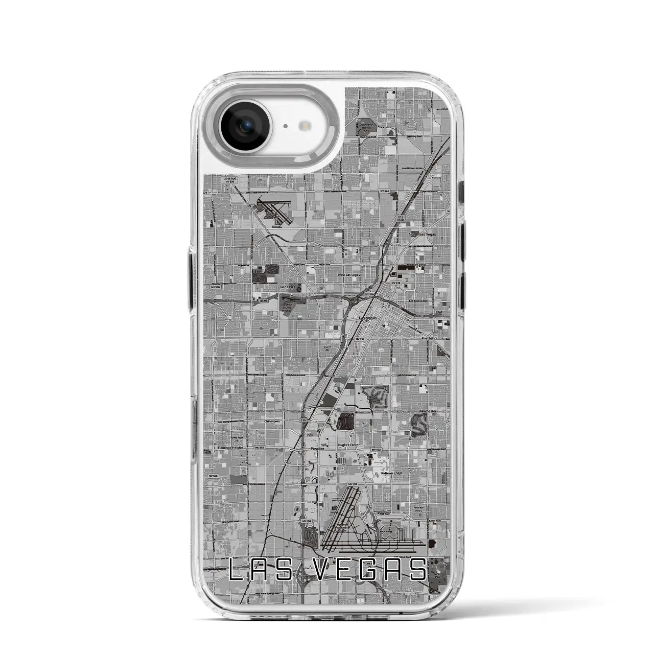 【ラスベガス（アメリカ）】地図柄iPhoneケース（MagSafeタイプ）