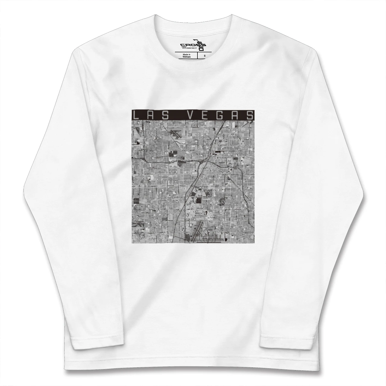 【ラスベガス（アメリカ）】地図柄ロングスリーブTシャツ