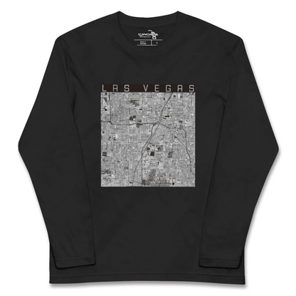 【ラスベガス（アメリカ）】地図柄ロングスリーブTシャツ