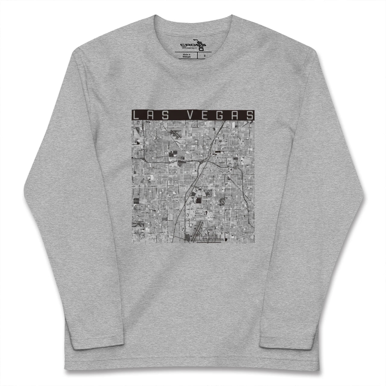 【ラスベガス（アメリカ）】地図柄ロングスリーブTシャツ