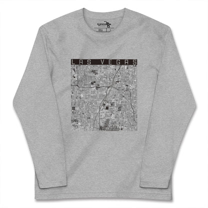 【ラスベガス（アメリカ）】地図柄ロングスリーブTシャツ