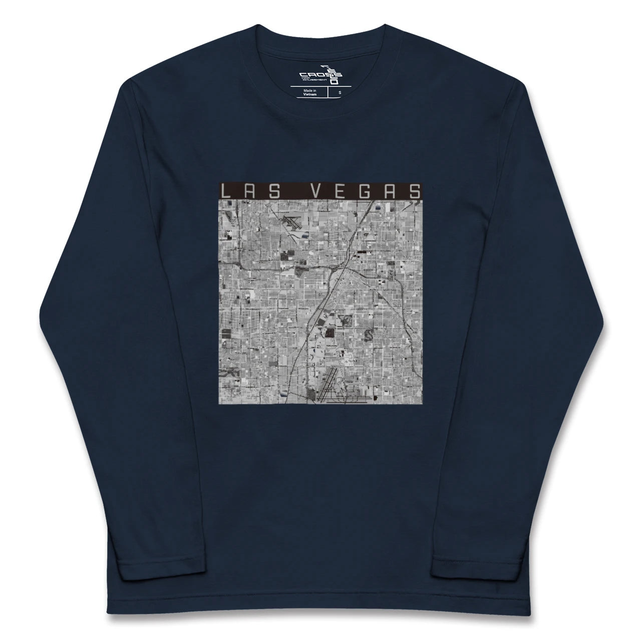 【ラスベガス（アメリカ）】地図柄ロングスリーブTシャツ