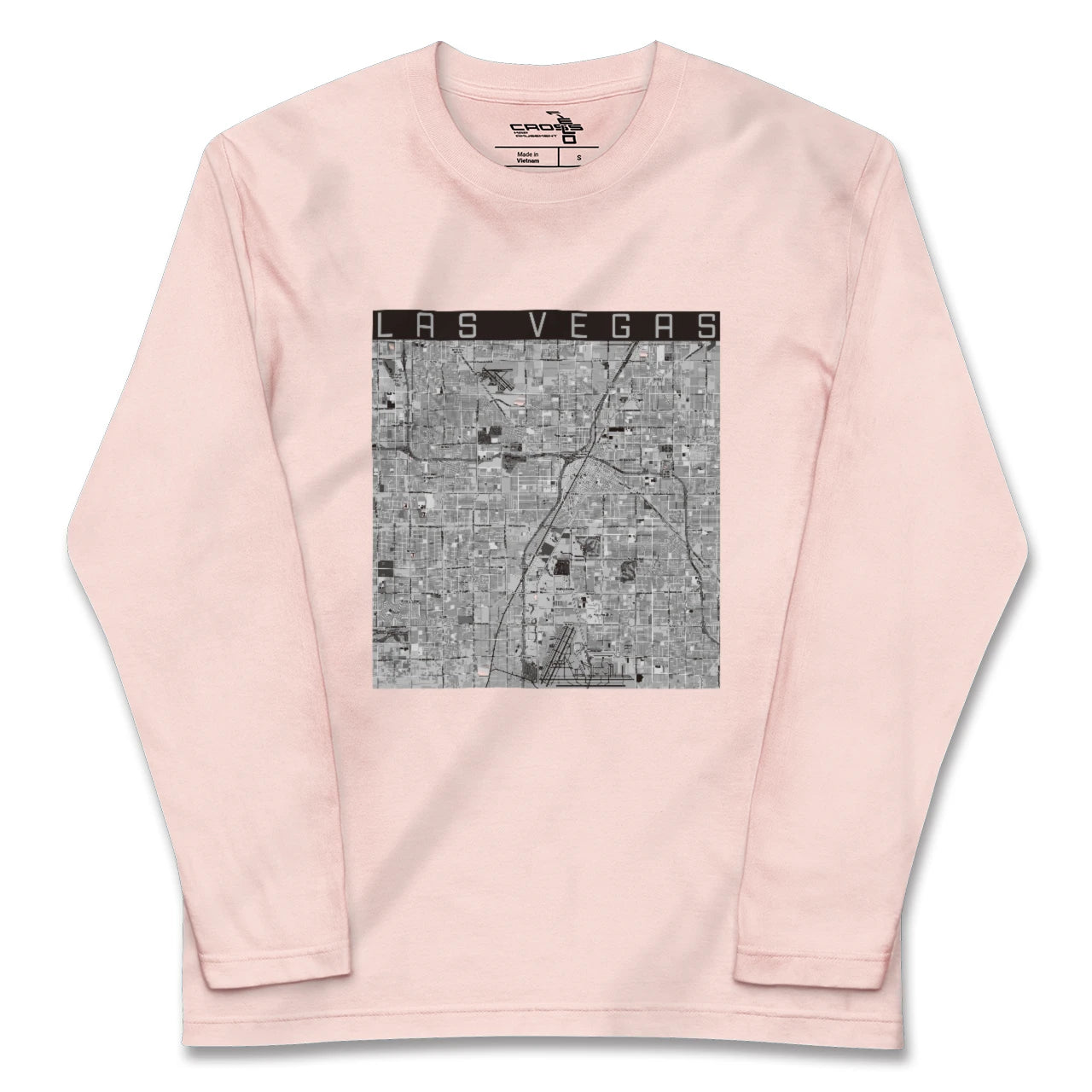 【ラスベガス（アメリカ）】地図柄ロングスリーブTシャツ