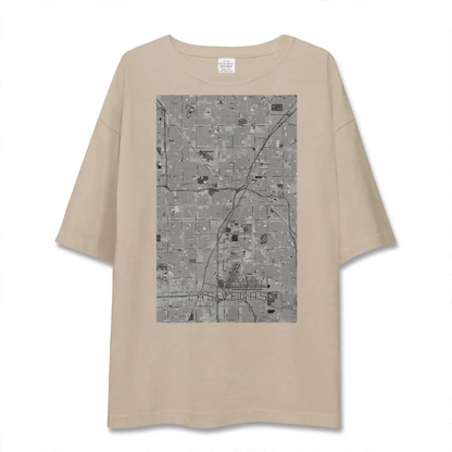 【ラスベガス（アメリカ）】地図柄ビッグシルエットTシャツ