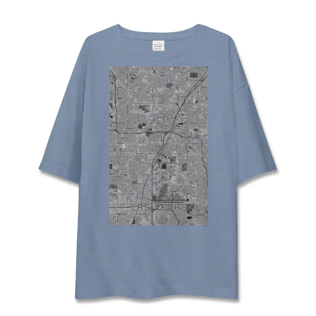【ラスベガス（アメリカ）】地図柄ビッグシルエットTシャツ