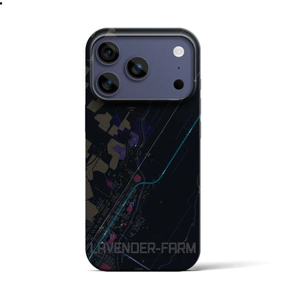 【ラベンダー畑（北海道）】地図柄iPhoneケース（バックカバータイプ）