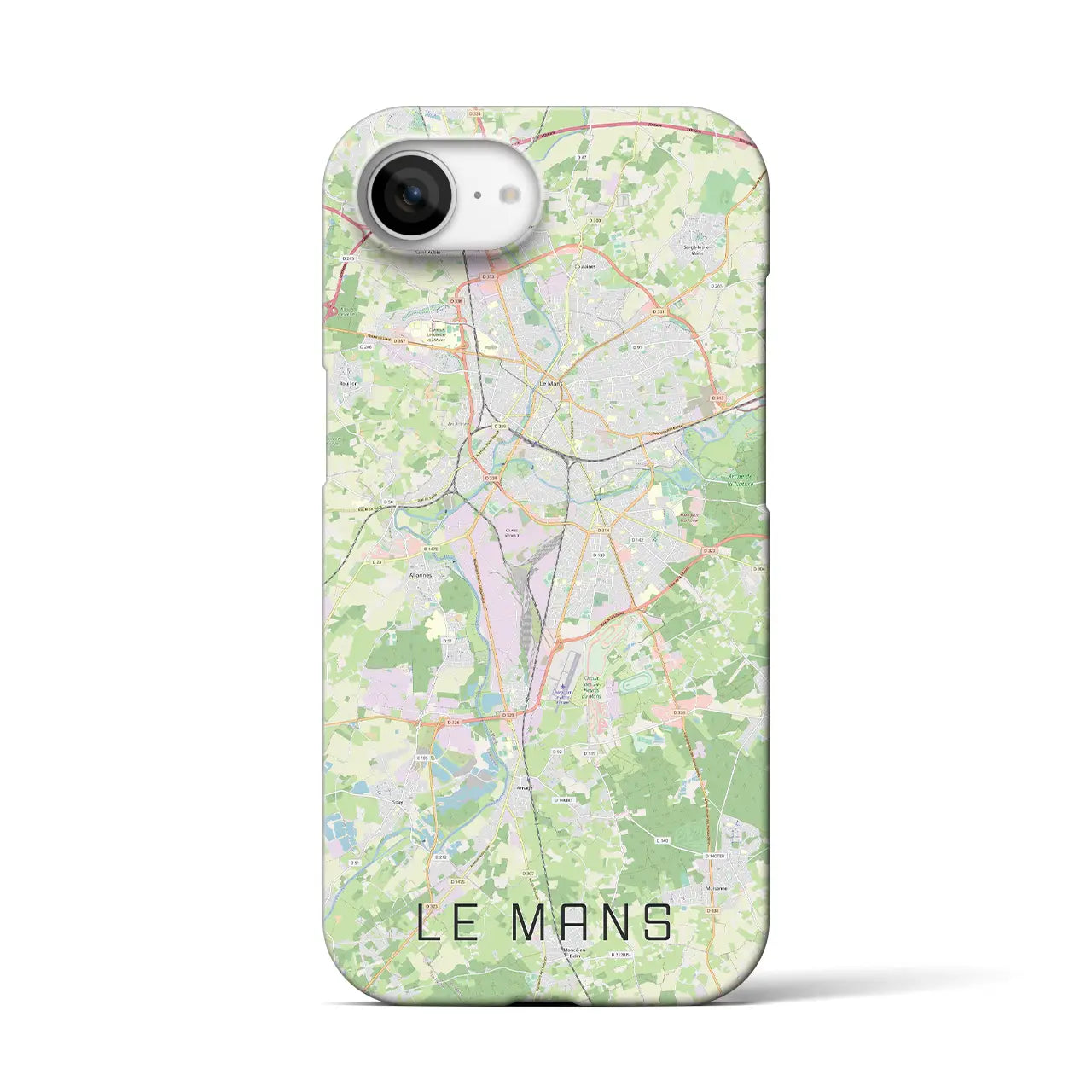 【ル・マン（フランス）】地図柄iPhoneケース（バックカバータイプ）