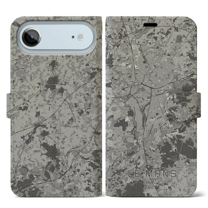 【ル・マン（フランス）】地図柄iPhoneケース（手帳タイプ）