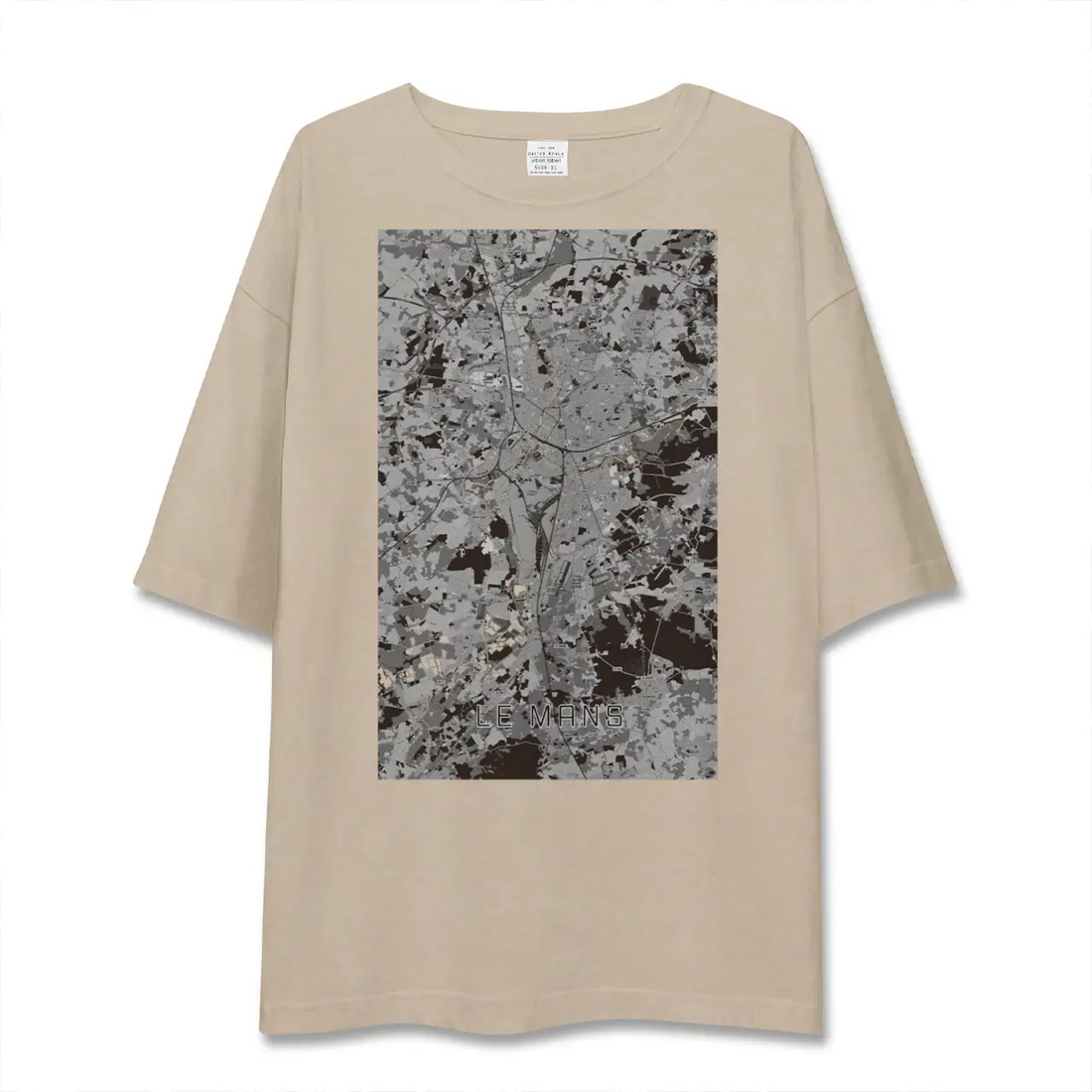 【ル・マン（フランス）】地図柄ビッグシルエットTシャツ