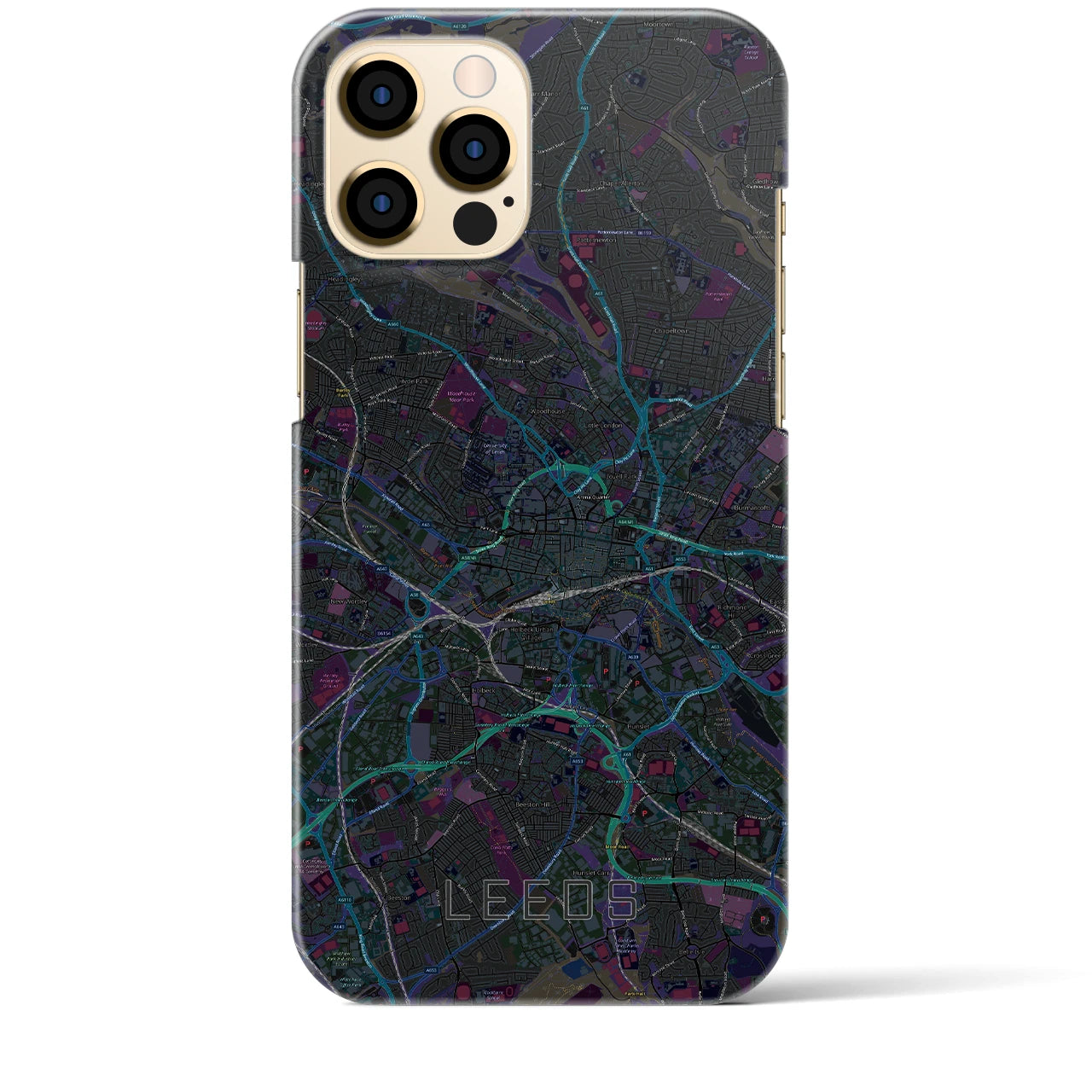 【リーズ（イギリス）】地図柄iPhoneケース（バックカバータイプ）