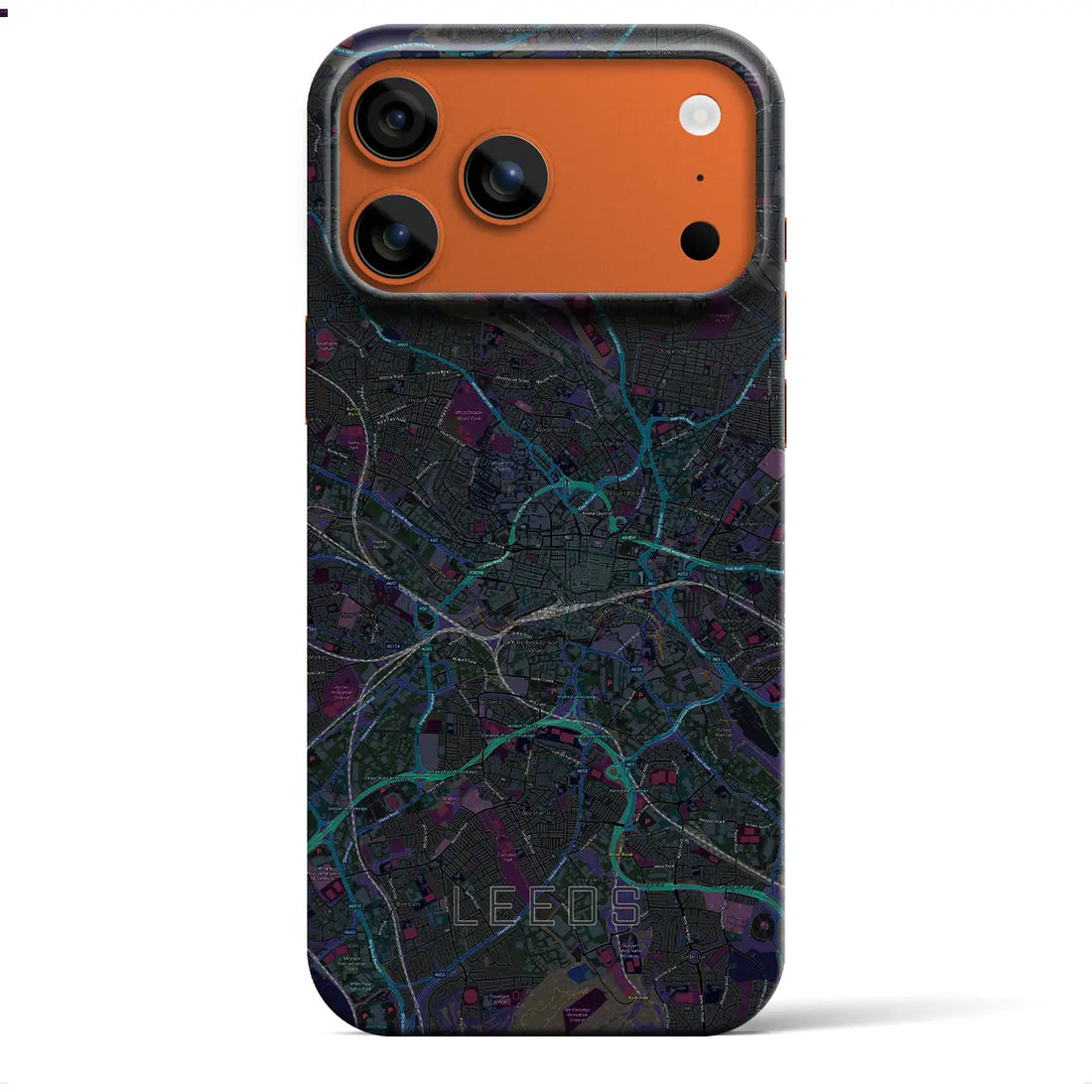 【リーズ（イギリス）】地図柄iPhoneケース（バックカバータイプ）
