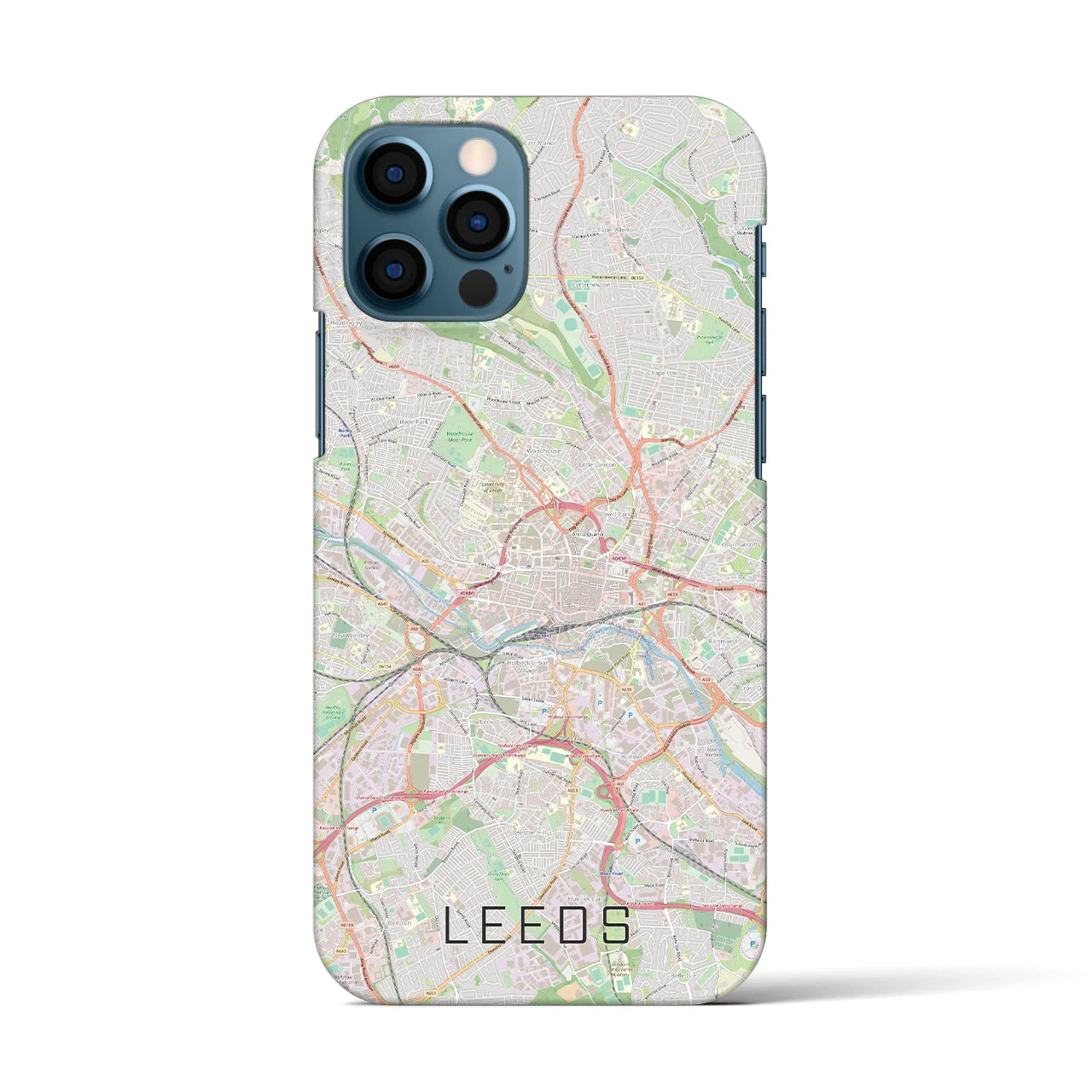 【リーズ（イギリス）】地図柄iPhoneケース（バックカバータイプ）