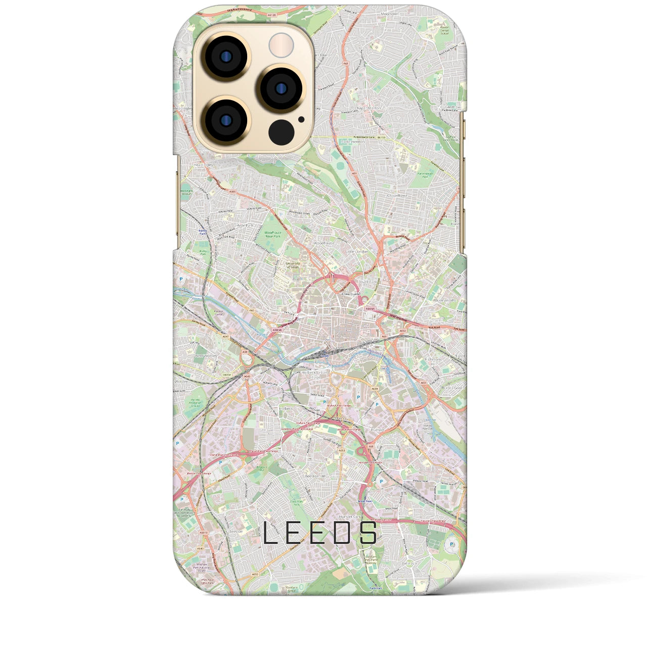 【リーズ（イギリス）】地図柄iPhoneケース（バックカバータイプ）