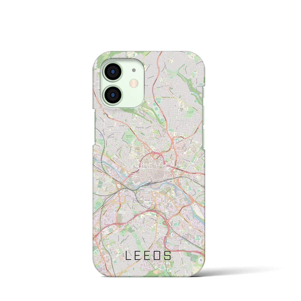 【リーズ（イギリス）】地図柄iPhoneケース（バックカバータイプ）