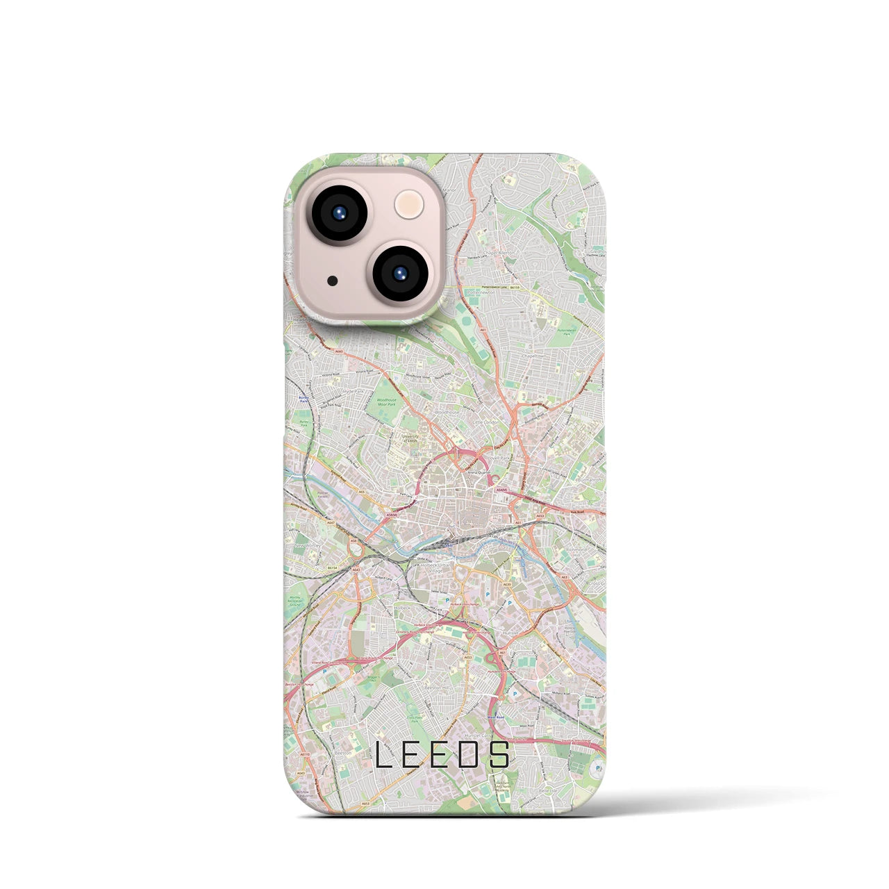【リーズ（イギリス）】地図柄iPhoneケース（バックカバータイプ）