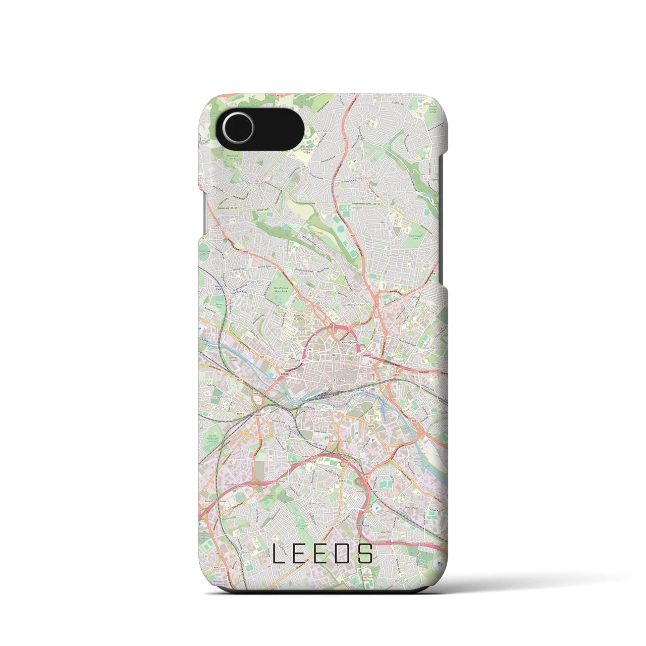【リーズ（イギリス）】地図柄iPhoneケース（バックカバータイプ）