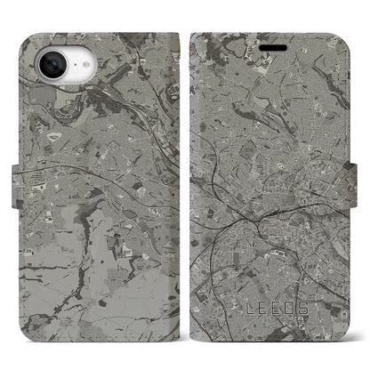 【リーズ（イギリス）】地図柄iPhoneケース（手帳タイプ）