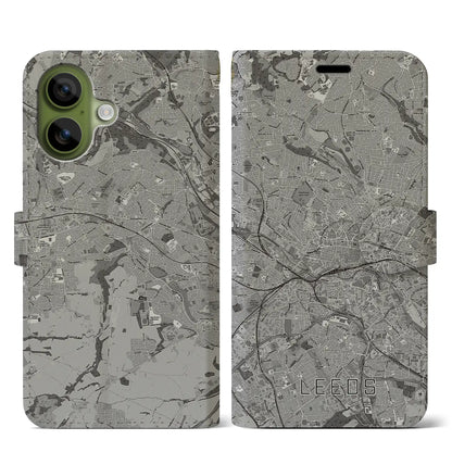 【リーズ（イギリス）】地図柄iPhoneケース（手帳タイプ）