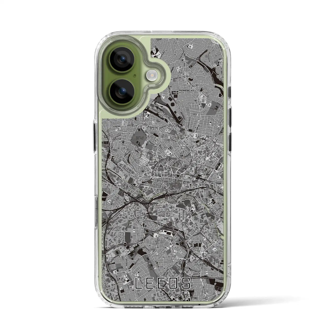 【リーズ（イギリス）】地図柄iPhoneケース（MagSafeタイプ）